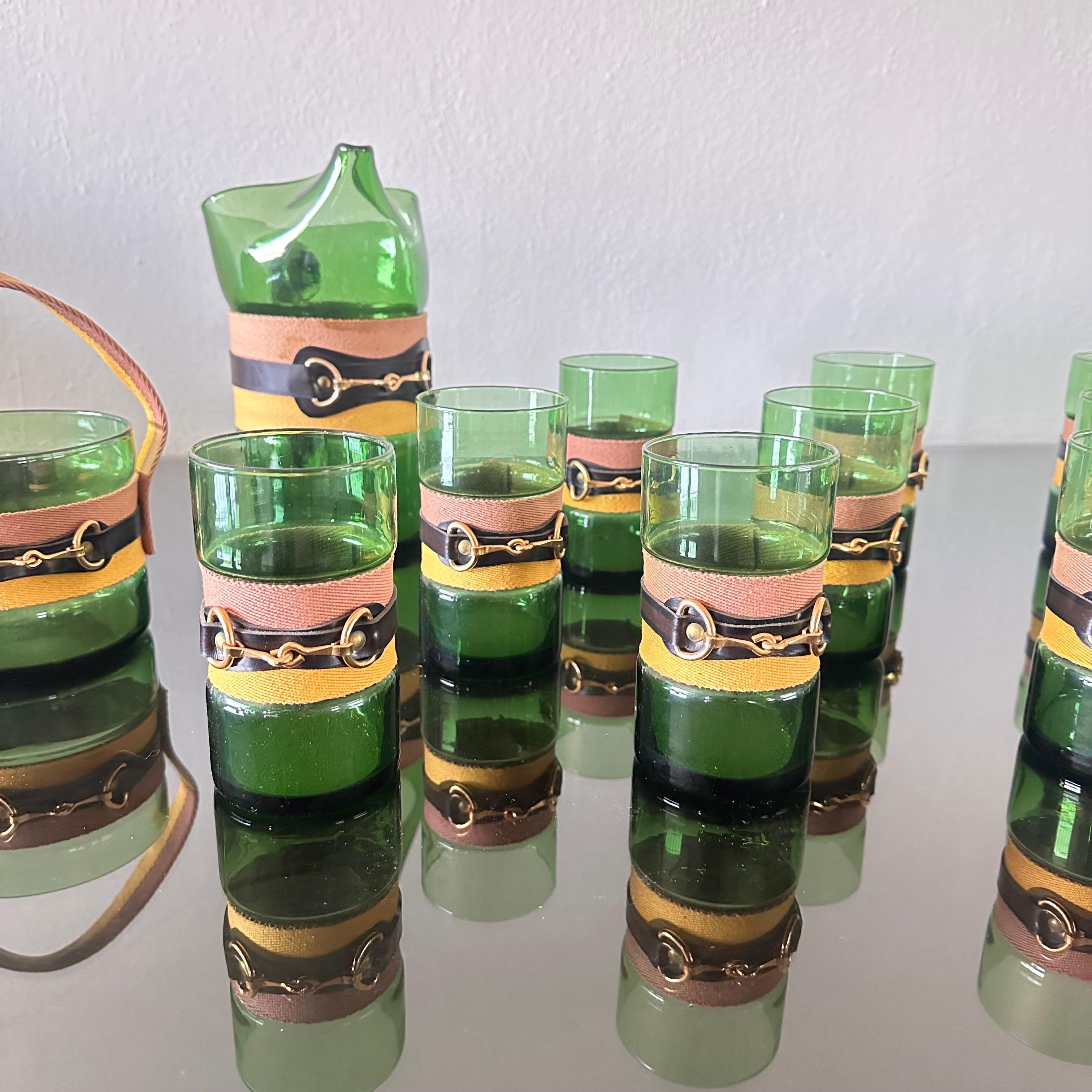 Italian Very Rare Gucci 1970s Cold Drinks Set for 12, Italy