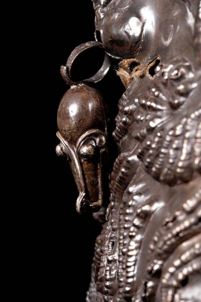 Very Rare Guerrero Silver Dance Mask, 19th-20th Century, Mexico 2