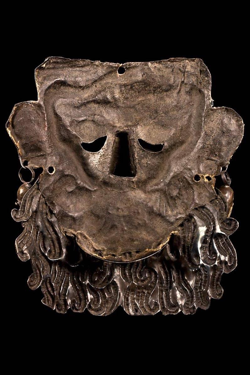 Very Rare Guerrero Silver Dance Mask, 19th-20th Century, Mexico 3