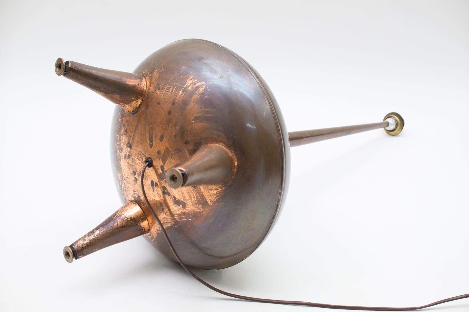 Very Rare Handmade Copper Floor Lamp from R.S.A., South Africa, 1970s For Sale 5