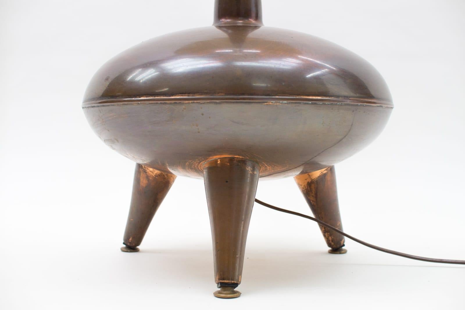 Very Rare Handmade Copper Floor Lamp from R.S.A., South Africa, 1970s For Sale 2