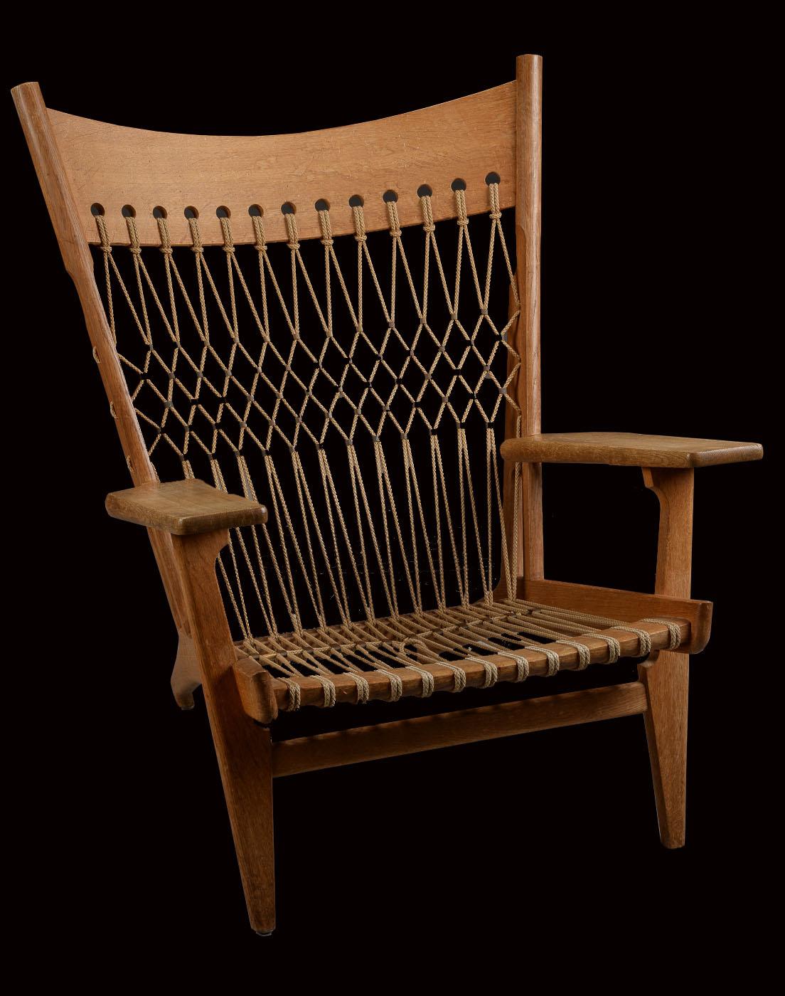 Very Rare Hans Wegner Oak Flag Halyard Chair JH719 for Johannes Hansen 1