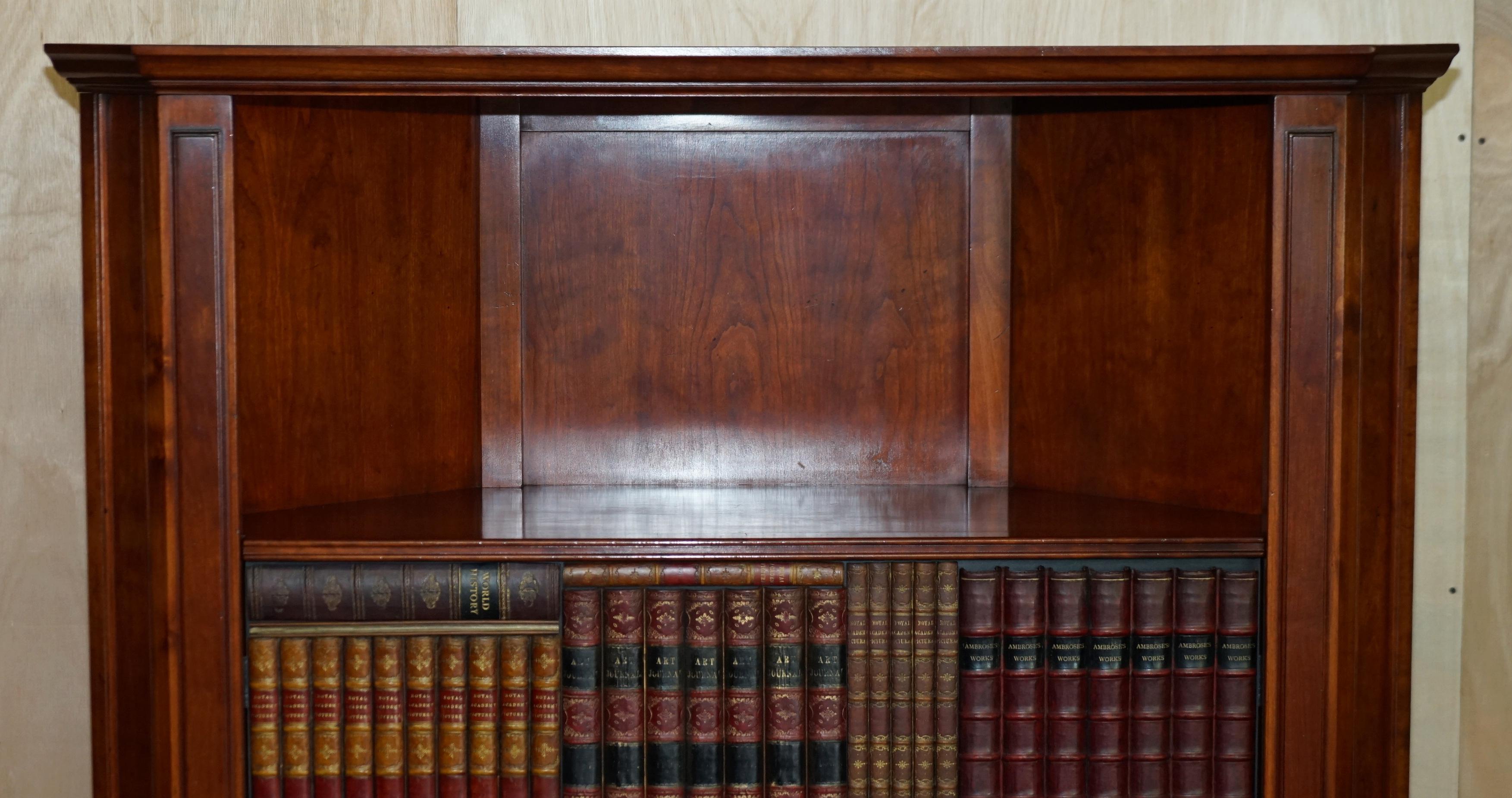 Anglais Harrods London Kennedy bibliothèque en bois de feuillus très rare meuble TV media cabinet de faux livres en vente