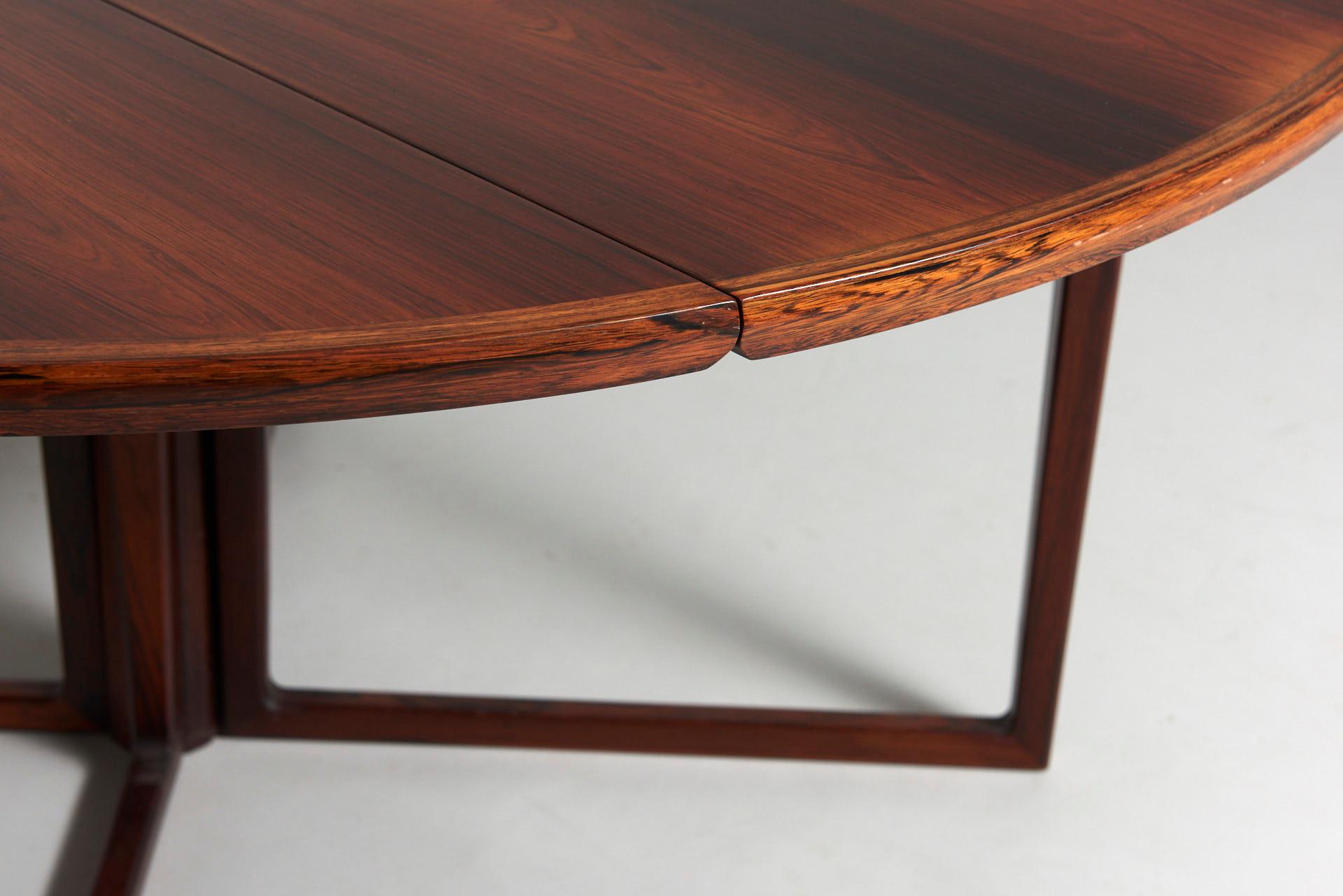 Mid-20th Century Very Rare Helge Sibast Dining Table in Rosewood, 1960s
