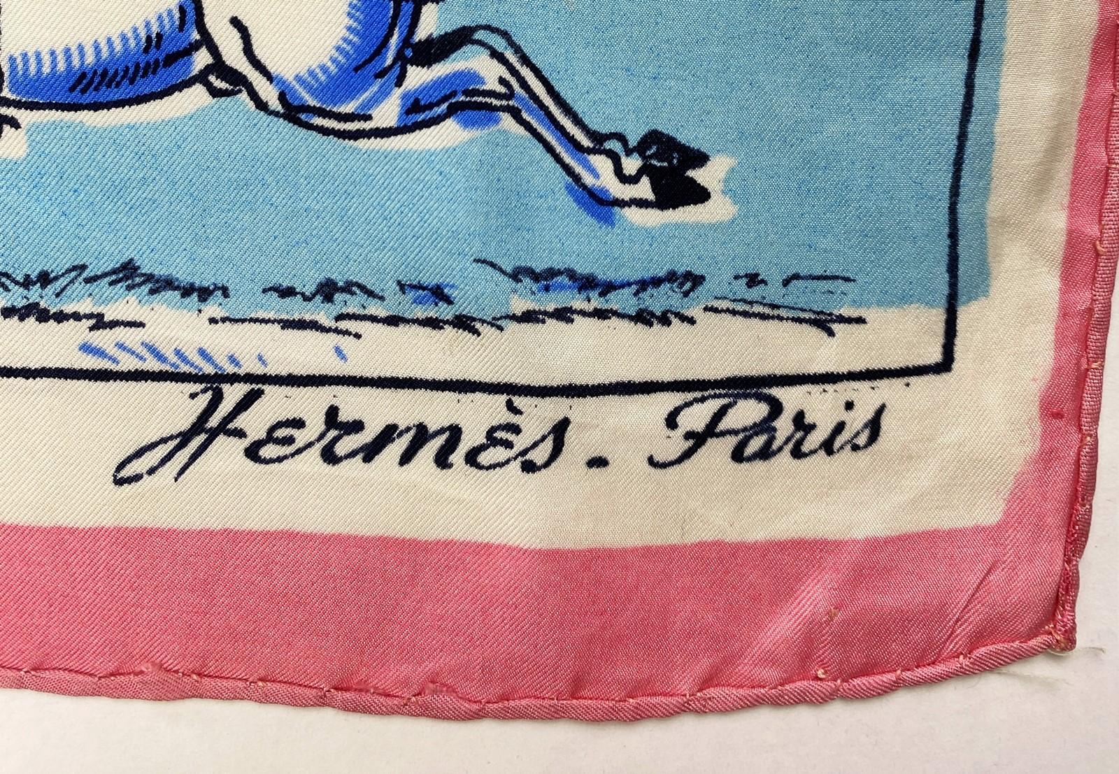 Très rare écharpe Hermès nommée 