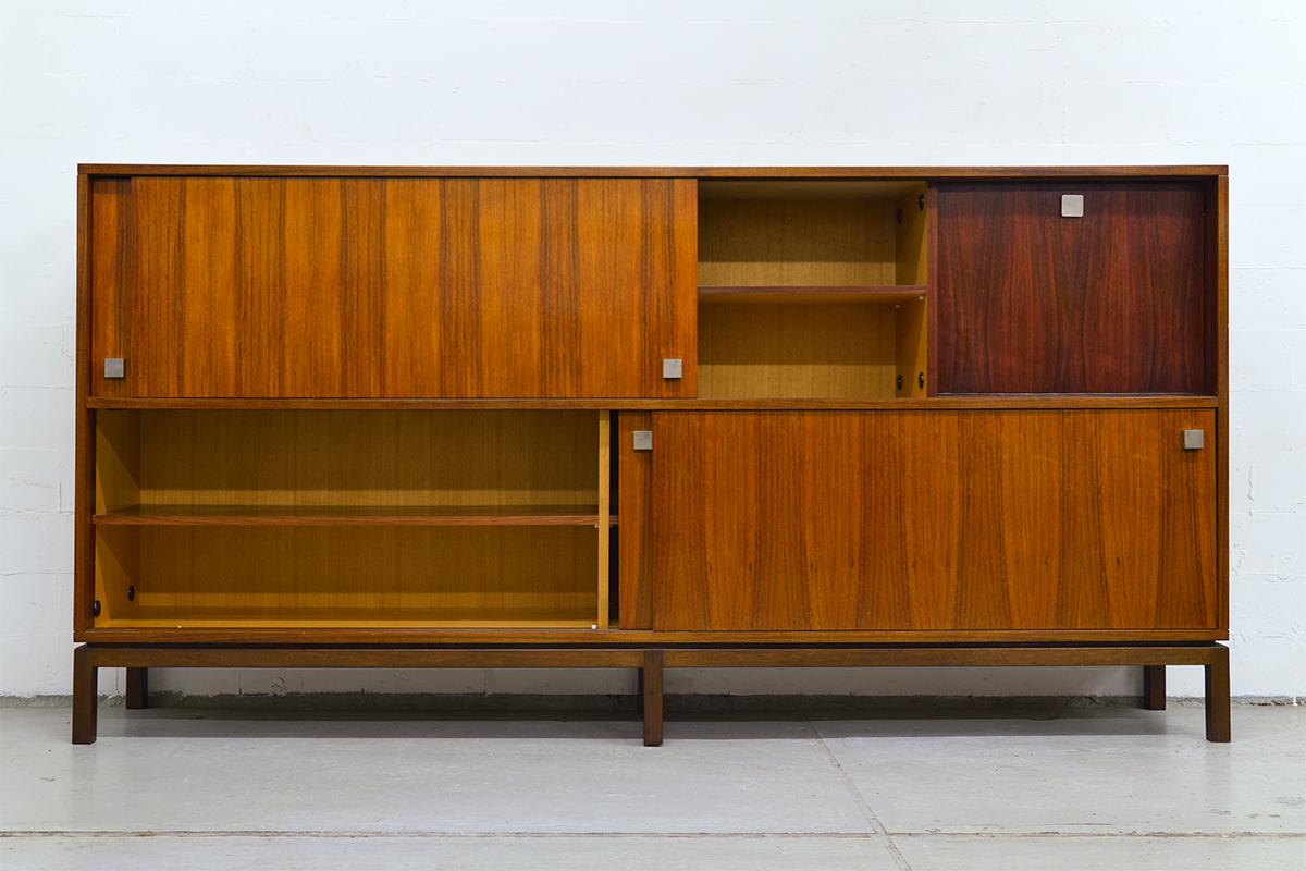 Veneer Very Rare High Rosewood Sideboard by Alfred Hendrickx for Belform, 1960s