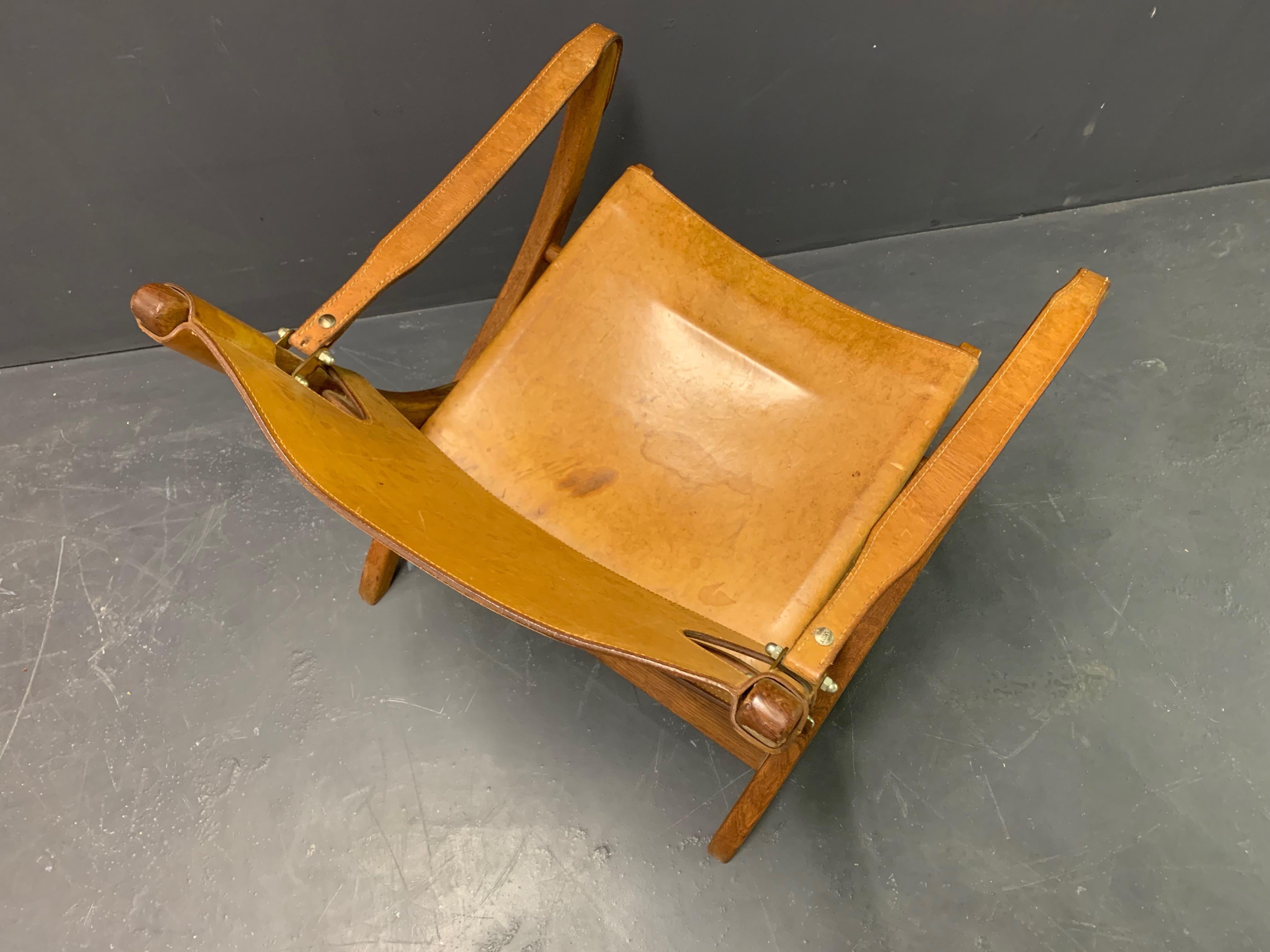 Very Rare Hunting Lounge Chair PH70 by Poul Hundevad In Fair Condition In Munich, DE