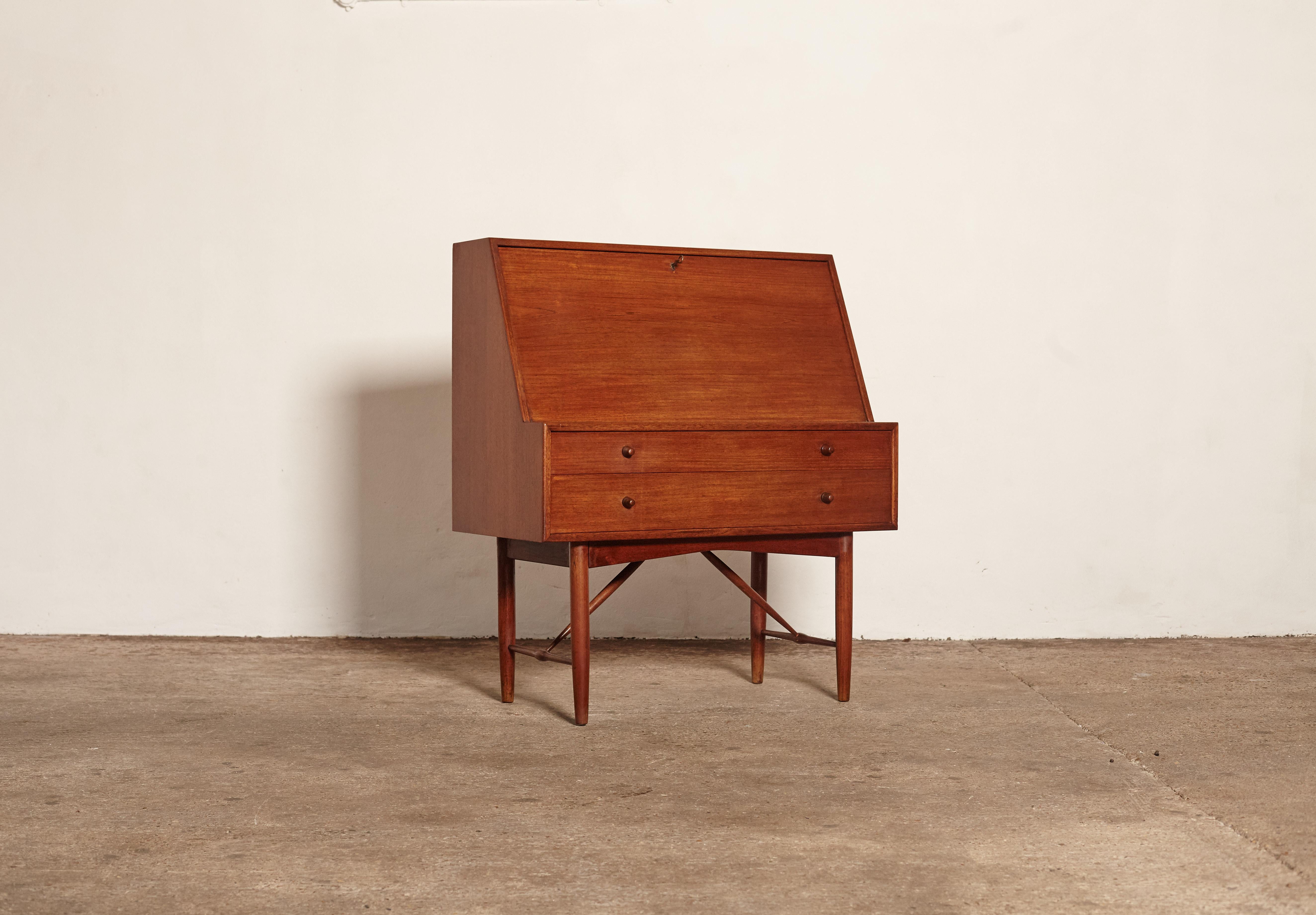 Very Rare Ib Kofod Larsen Secretary Desk / Bureau, PA Pedersen, 1954, Denmark In Good Condition In LEWES, GB