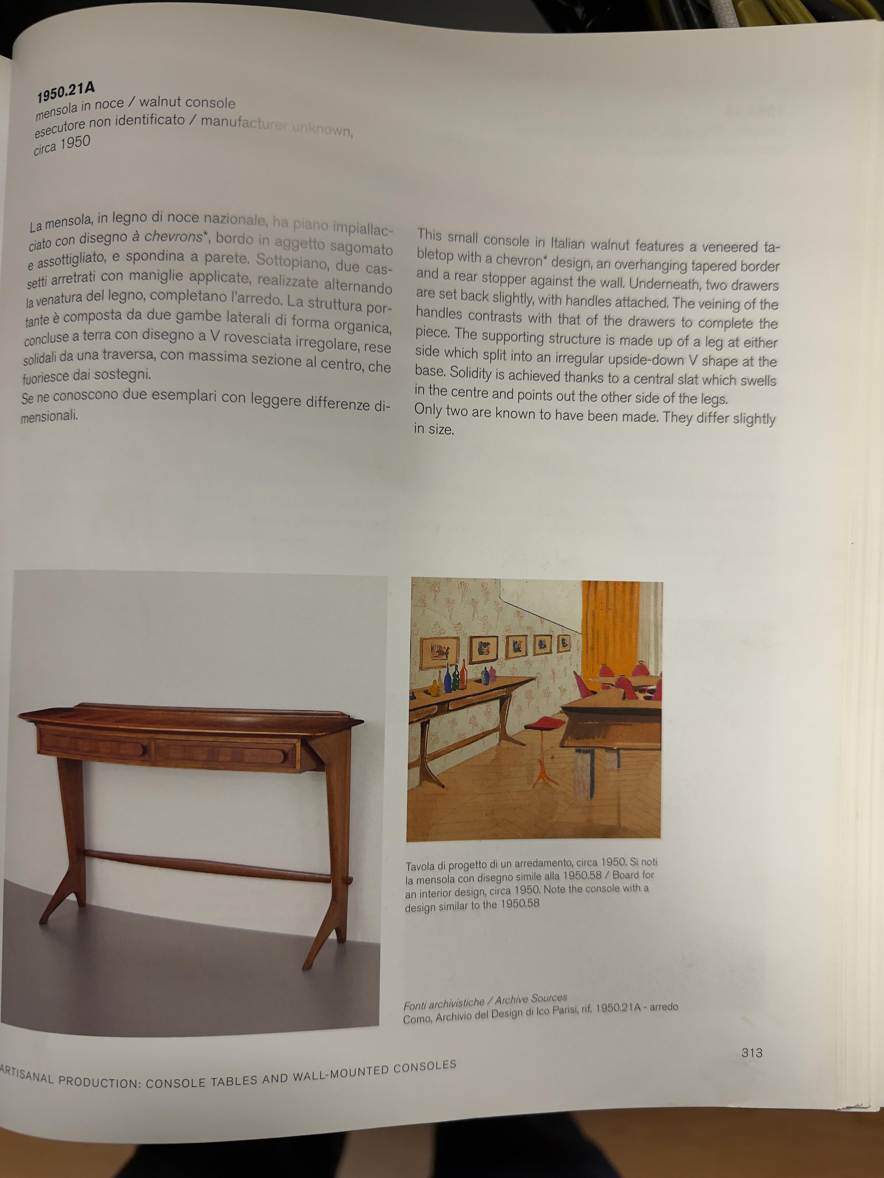 Very Rare Ico Parisi Console mod.1950.21A For Sale 13