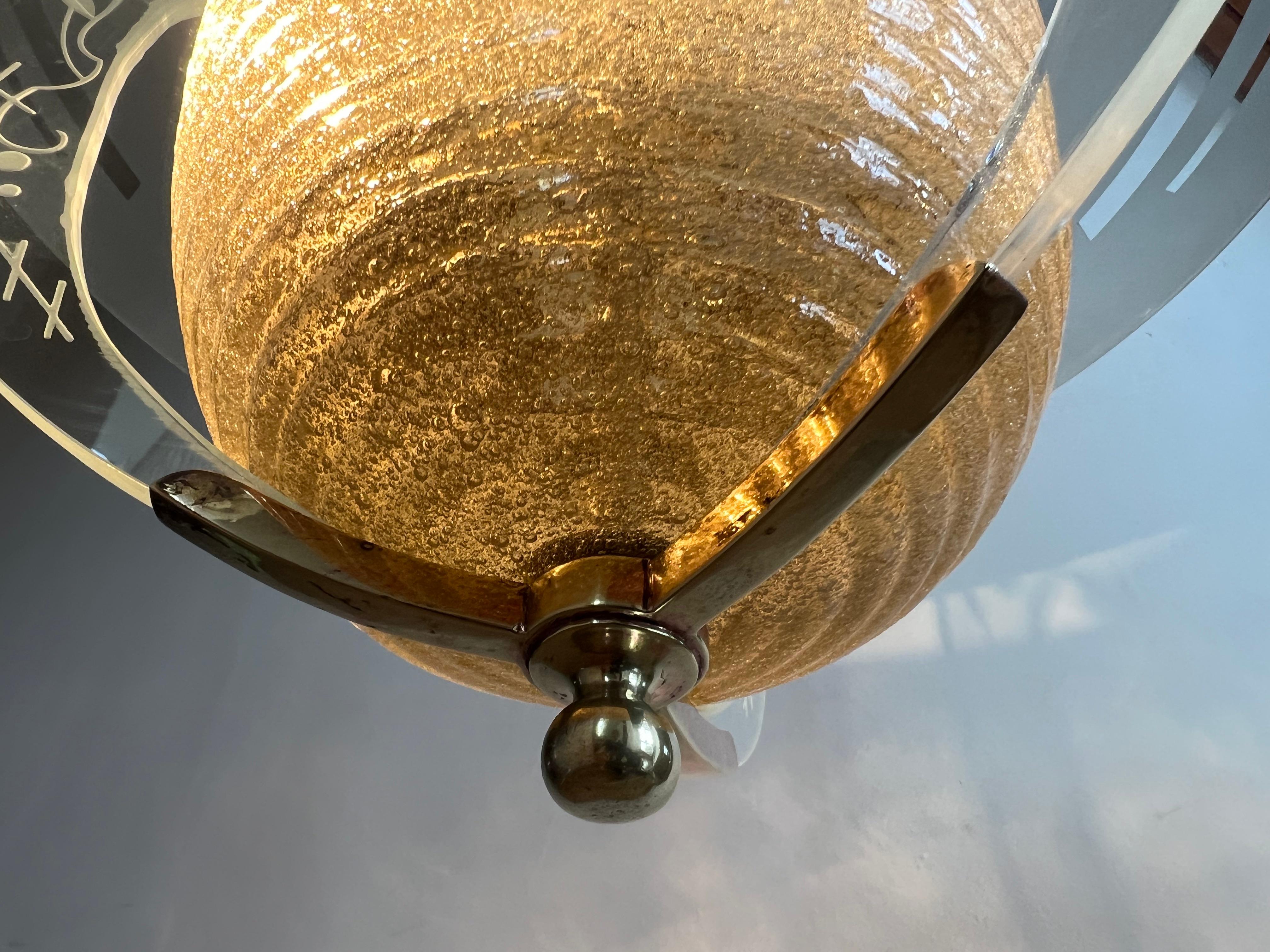 Very rare Italian Chandelier by Barovier & Toso, Murano, 1950s For Sale 1