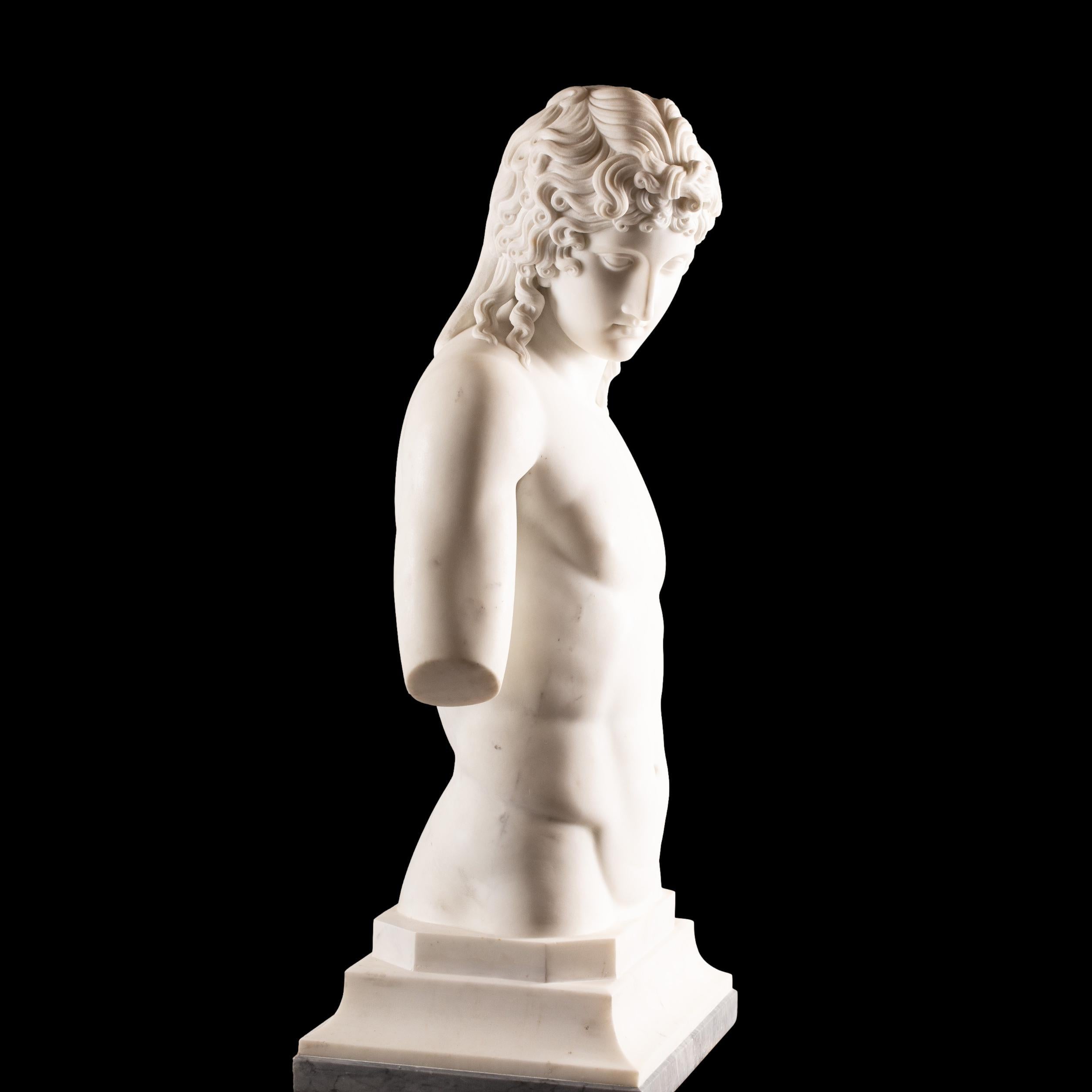 Very Rare Italian Grand Tour Marble Sculpture of the Eros Di Centocelle In Good Condition For Sale In London, GB