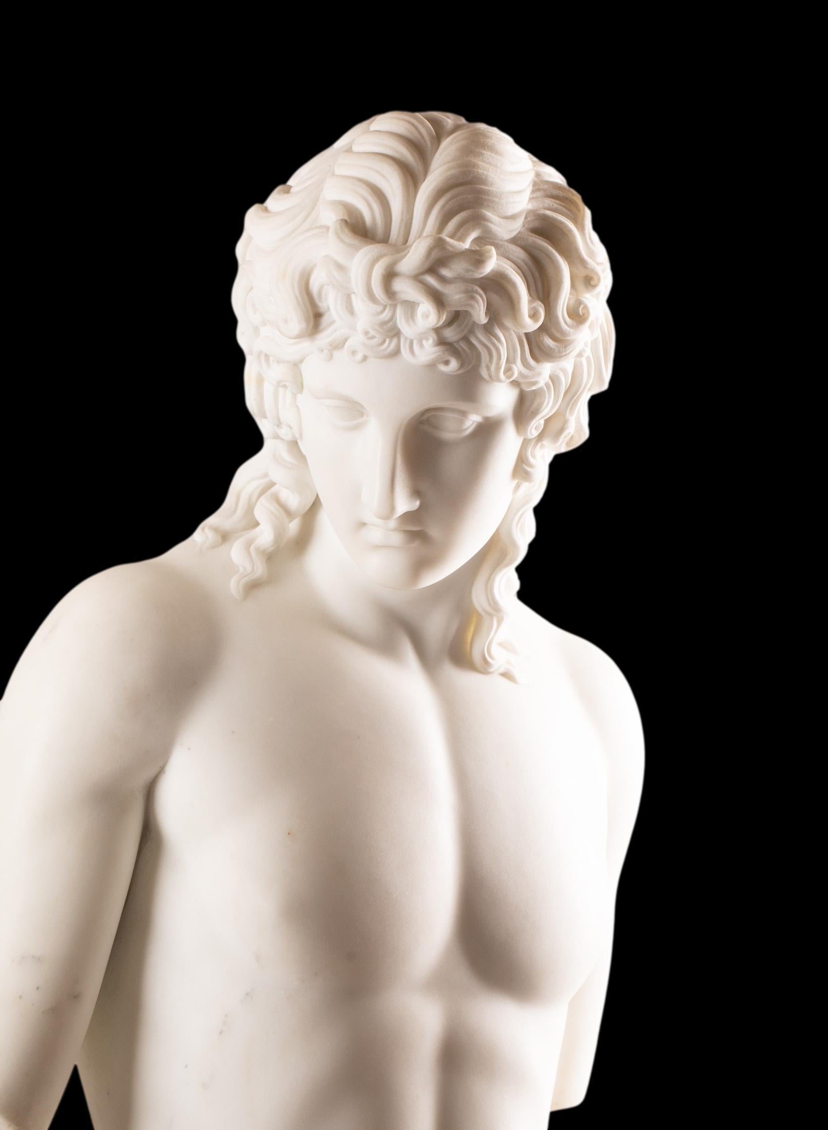 Very Rare Italian Grand Tour Marble Sculpture of the Eros Di Centocelle For Sale 1