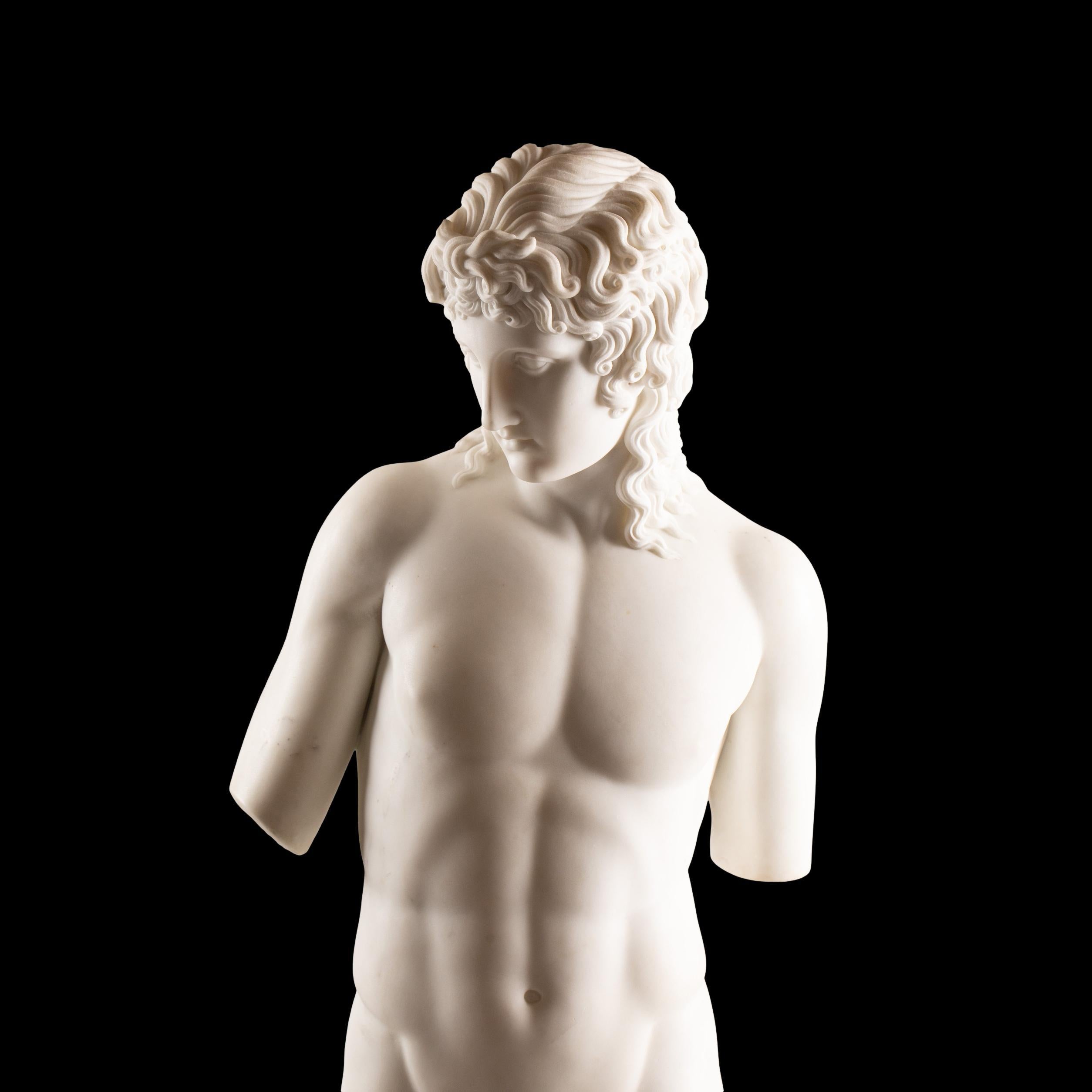 Very Rare Italian Grand Tour Marble Sculpture of the Eros Di Centocelle For Sale 3