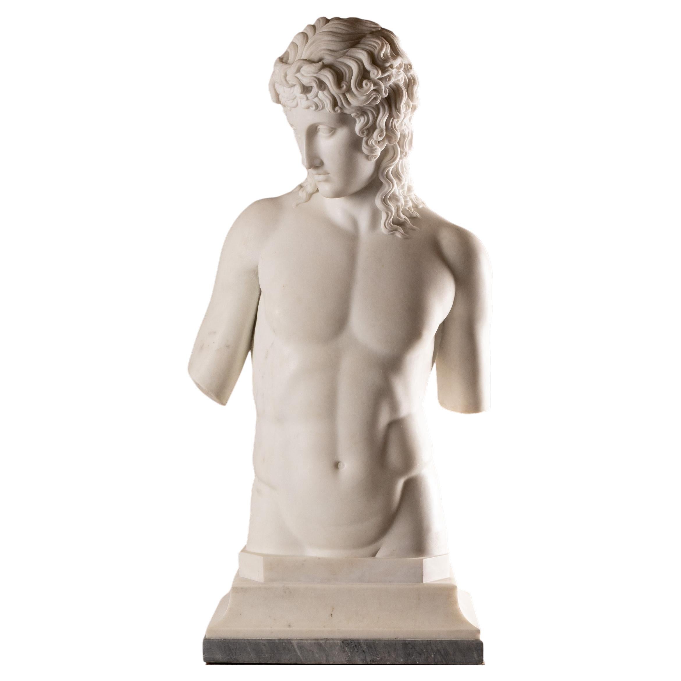 Very Rare Italian Grand Tour Marble Sculpture of the Eros Di Centocelle For Sale