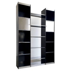 Very Rare Italian Modern Library Bookcase by Willy Rizzo for Cidue, Italy, 1970