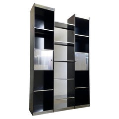 Retro Very Rare Italian Modern Library Bookcase by Willy Rizzo for Cidue, Italy, 1970