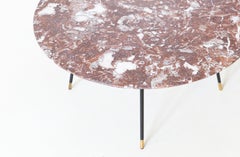 Very Rare Italian Round Marble Coffee Table by Ico Parisi, 1950s
