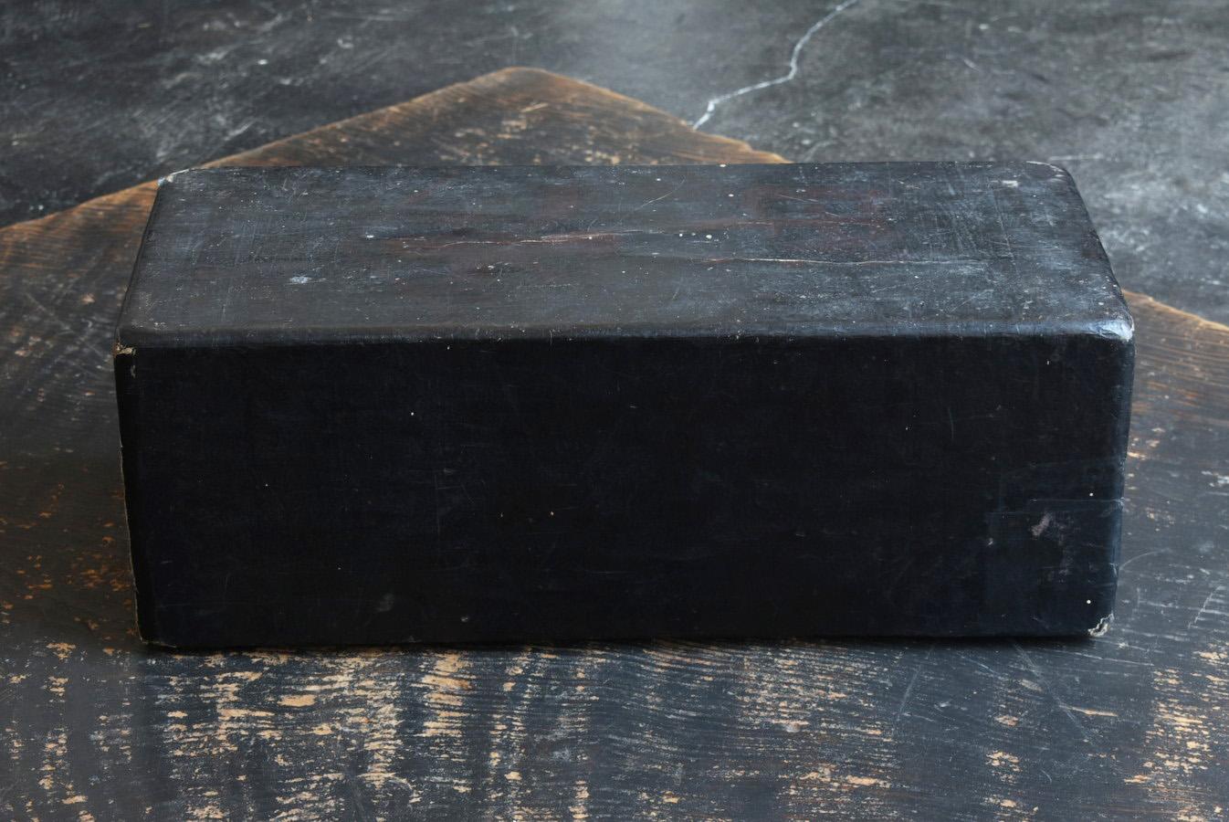 19th Century Very Rare Japanese Antique Paper-Clad Wooden Box / 1868-1920 / Small Storage Box For Sale