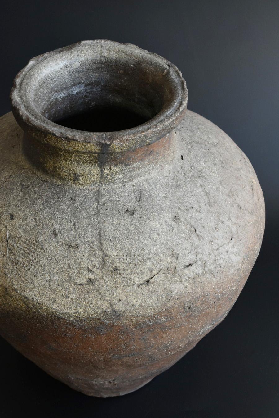 Very Rare Japanese Antique Pottery Jar/13th Century/Tokoname Ware/Wabisabi Jar 6