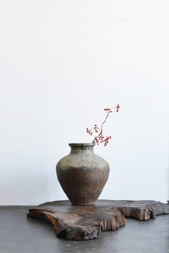Very Rare Japanese Antique Pottery Jar/13th Century/Tokoname Ware/Wabisabi Jar