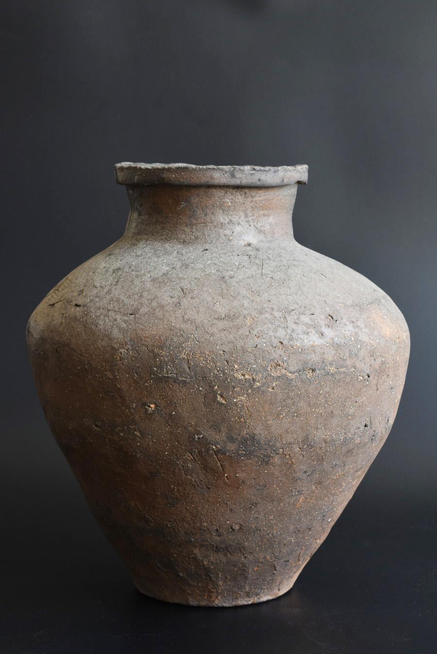 Unglazed Very Rare Japanese Antique Pottery Jar/13th Century/Tokoname Ware/Wabisabi Jar