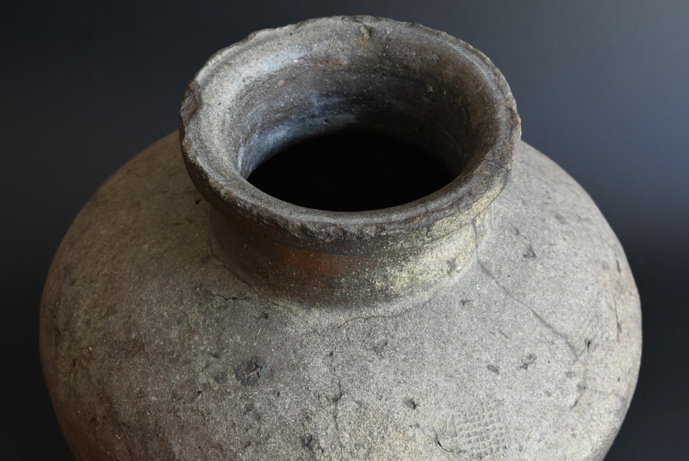 Very Rare Japanese Antique Pottery Jar/13th Century/Tokoname Ware/Wabisabi Jar 1