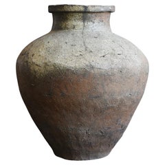 Seltenes japanisches antikes Keramikgefäß/13. Jahrhundert/Tokoname Ware/Wabisabi-Gefäß