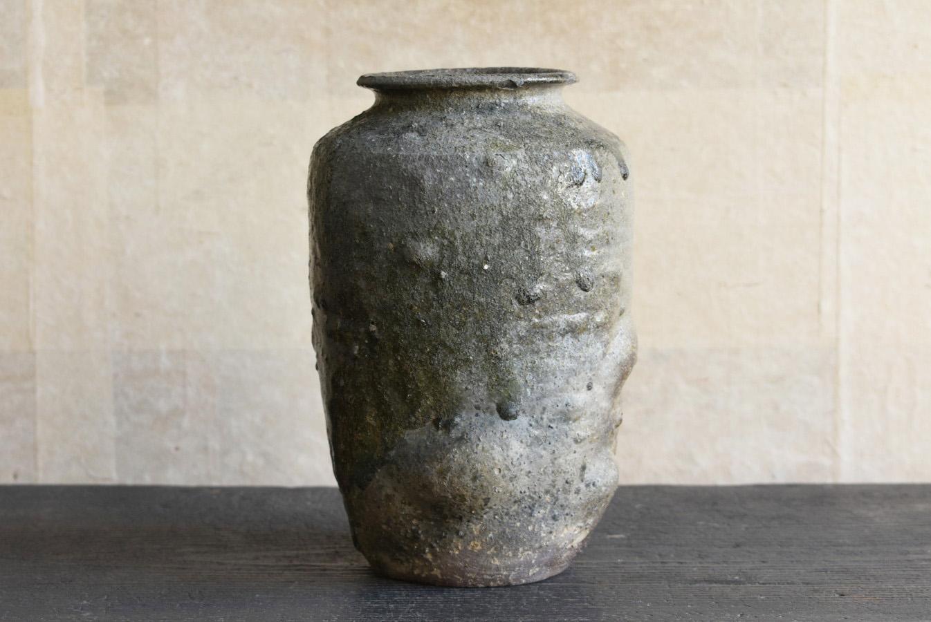 18th Century and Earlier Very Rare Japanese Antique Pottery Jar/Beautiful Glaze/Wabisabi Vase/10th-11th For Sale