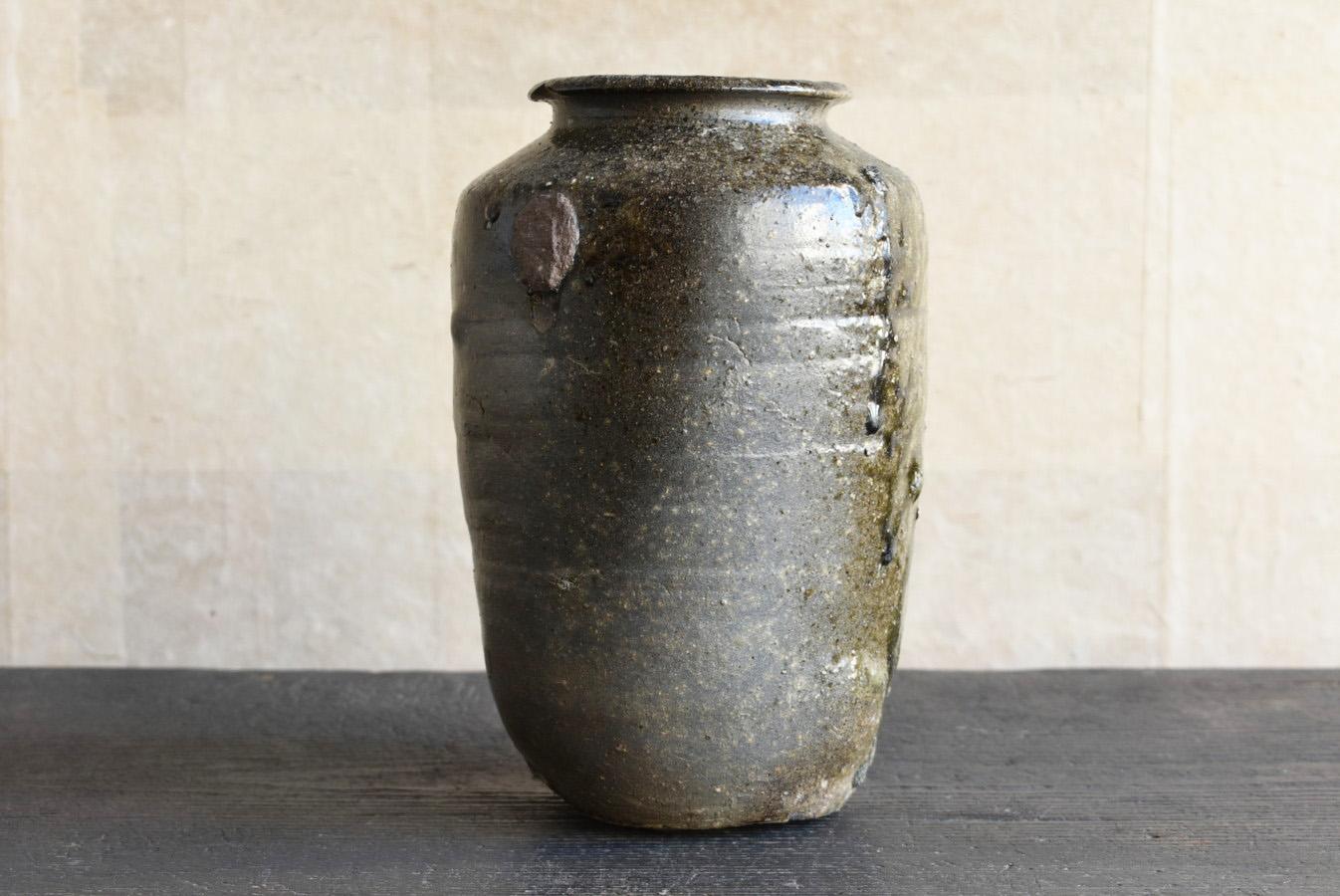Poteries Très rare pot en poterie ancienne japonaise/Beautiful Glaze/Wabisabi Vase/10e-11e en vente