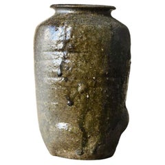Very Rare Japanese Antique Pottery Jar/Beautiful Glaze/Wabisabi Vase/10th-11th