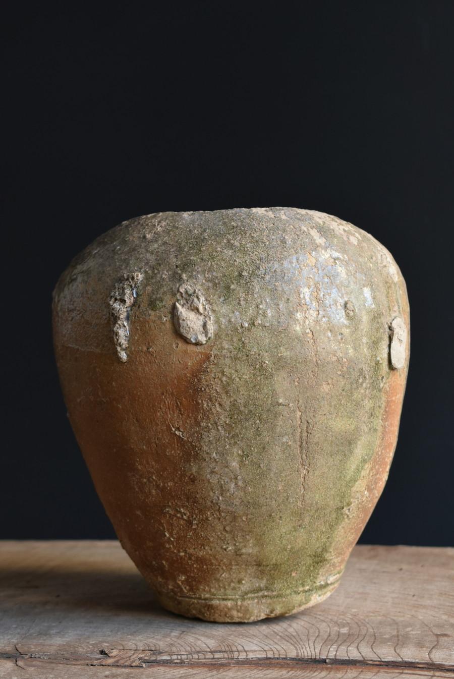 Poteries Petit pot en poterie japonaise ancienne très rare/1200-1400/beautiful natural glaze/ en vente