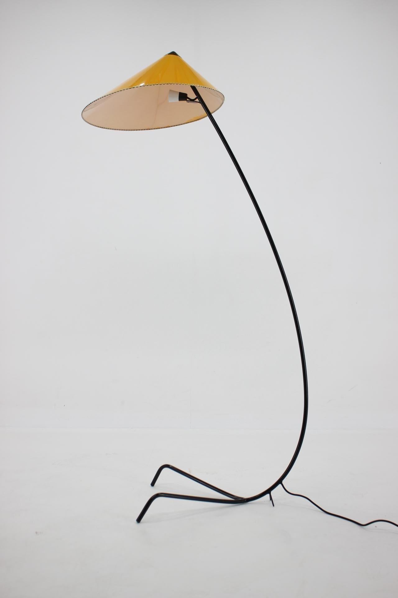 Mid-Century Modern Very Rare Japanese Style Design Floor Lamp by Josef Hůrka, 1960s