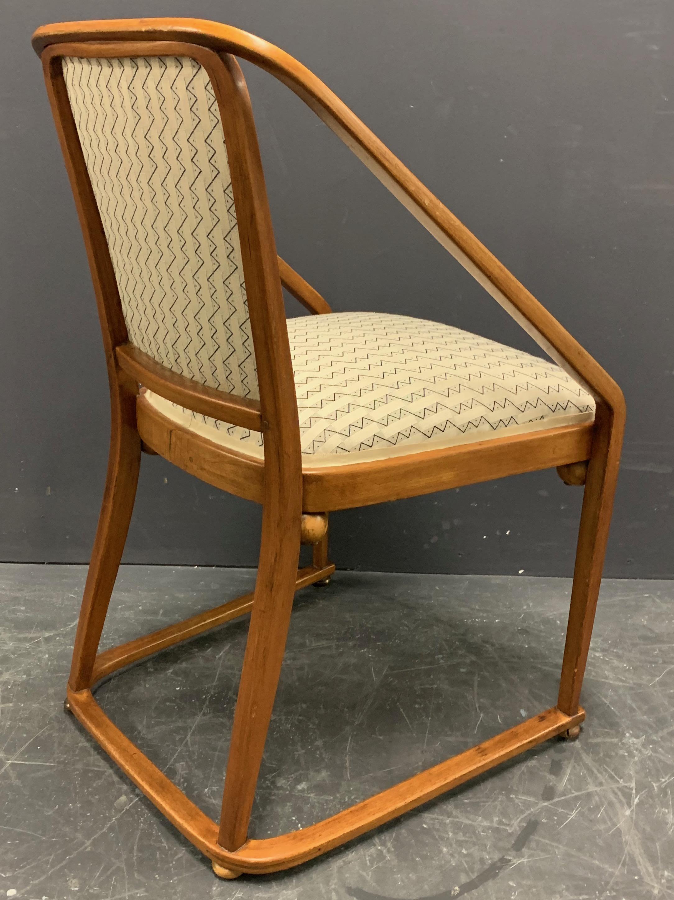 Very Rare Josef Hoffmann 725 B/F Chair by Jacob and Josef Kohn For Sale 1