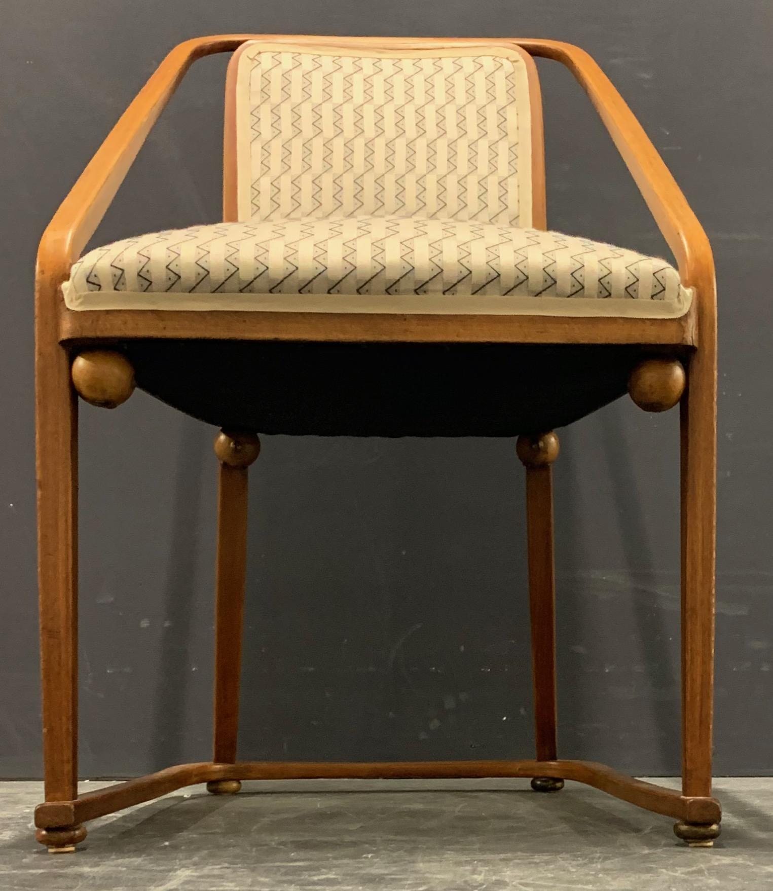 Very Rare Josef Hoffmann 725 B/F Chair by Jacob and Josef Kohn For Sale 5