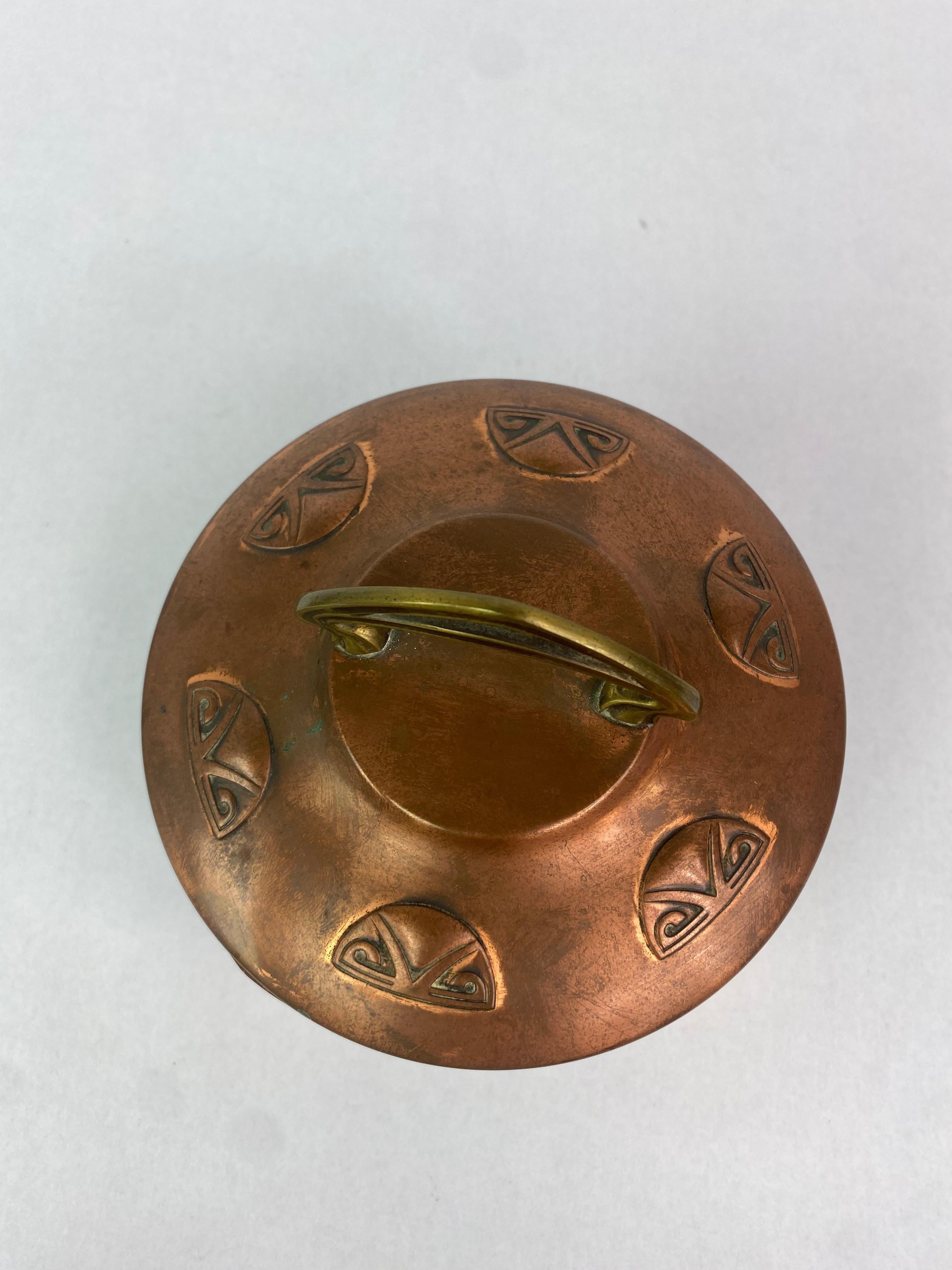 Austriaco Rarissimo butterdose jugendstil di Joseph Maria Olbrich per WMF in vendita