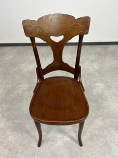 Very rare jugendstil dining chair no.522 by Thonet