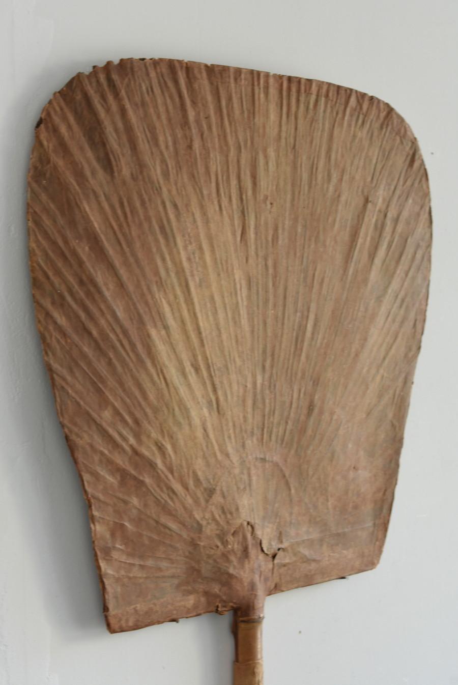 Very rare Korean antique fan made of bamboo and paper/like Ingo Maurer's Uchiwa 3