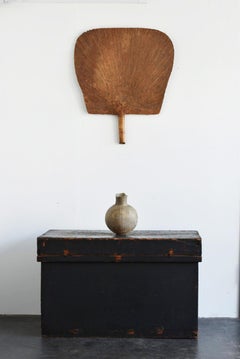 Very rare Korean antique fan made of bamboo and paper/like Ingo Maurer's Uchiwa