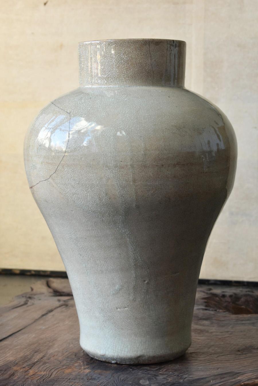 Other Very Rare Korean Antique White Porcelain Jar / Wasabi-Sabi Vase/Joseon Dynasty