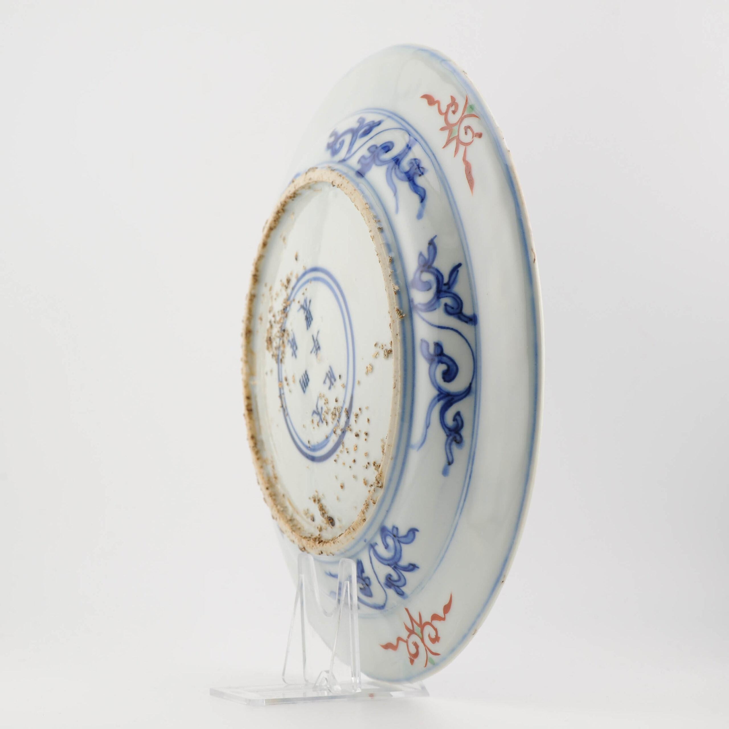 Very rare Kosometsuke Antique Chinese 17c Ming Dynasty Plate China Porcelain For Sale 6