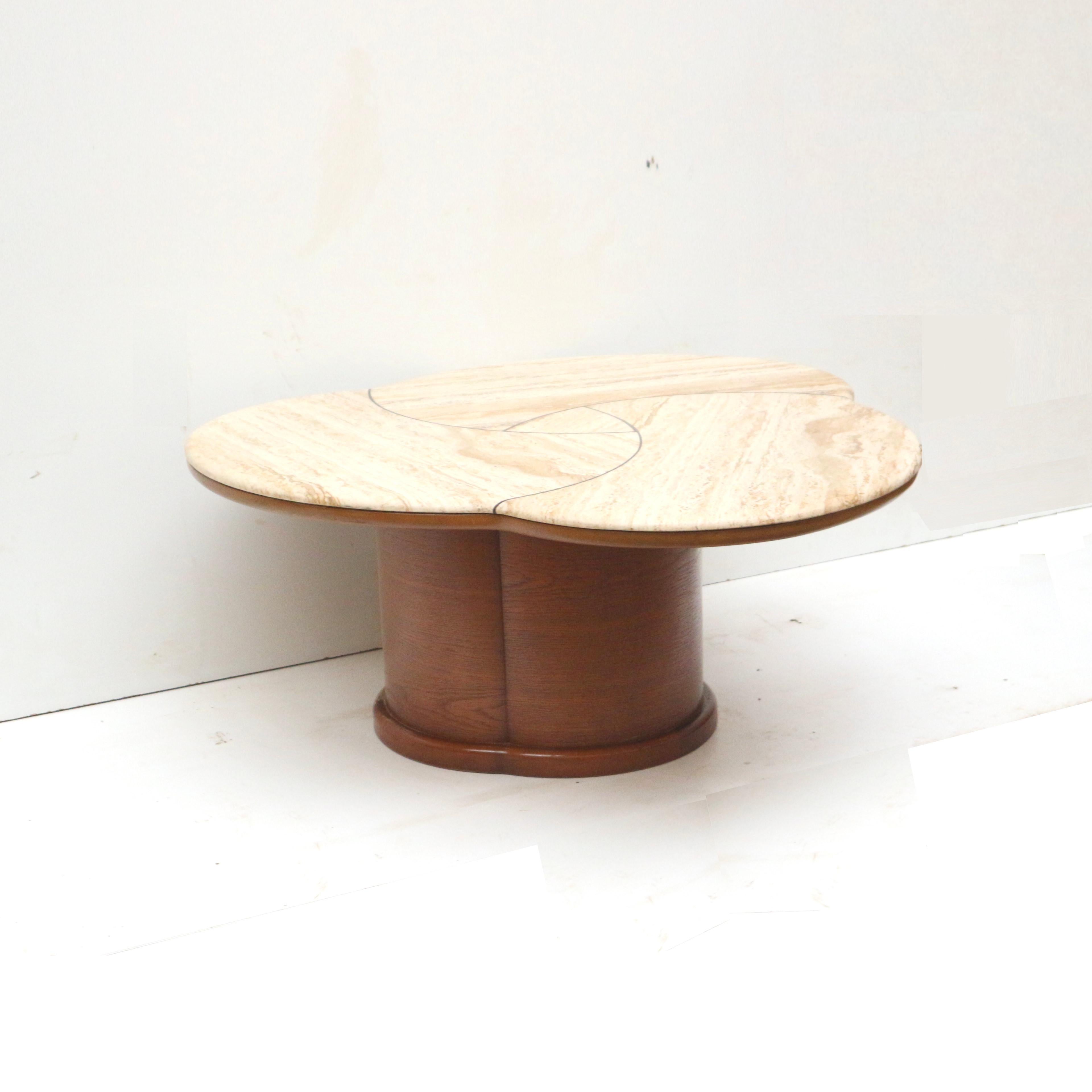 Very rare large coffee table from the 1950s in the style of Jean Royère 1