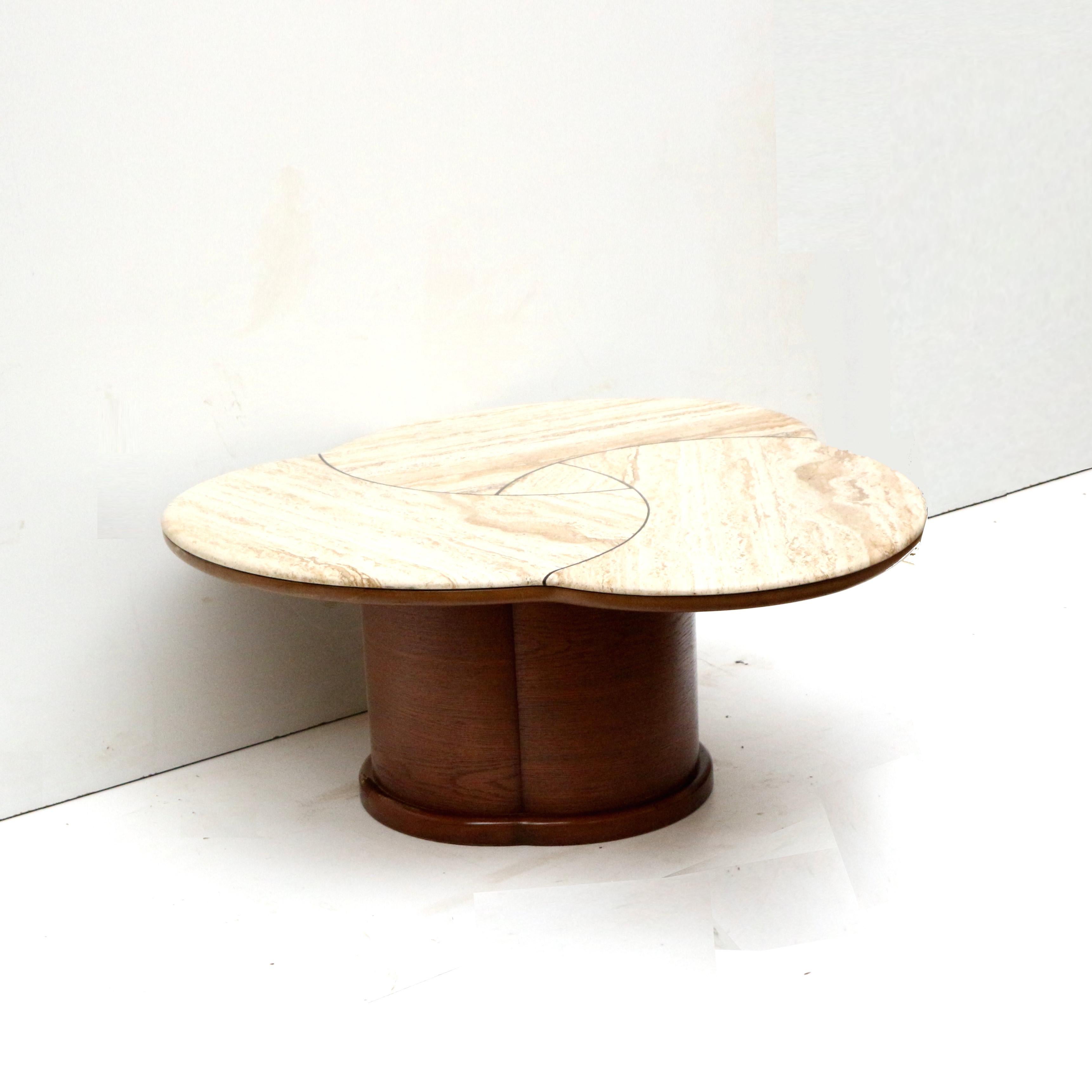 Very rare large coffee table from the 1950s in the style of Jean Royère 2