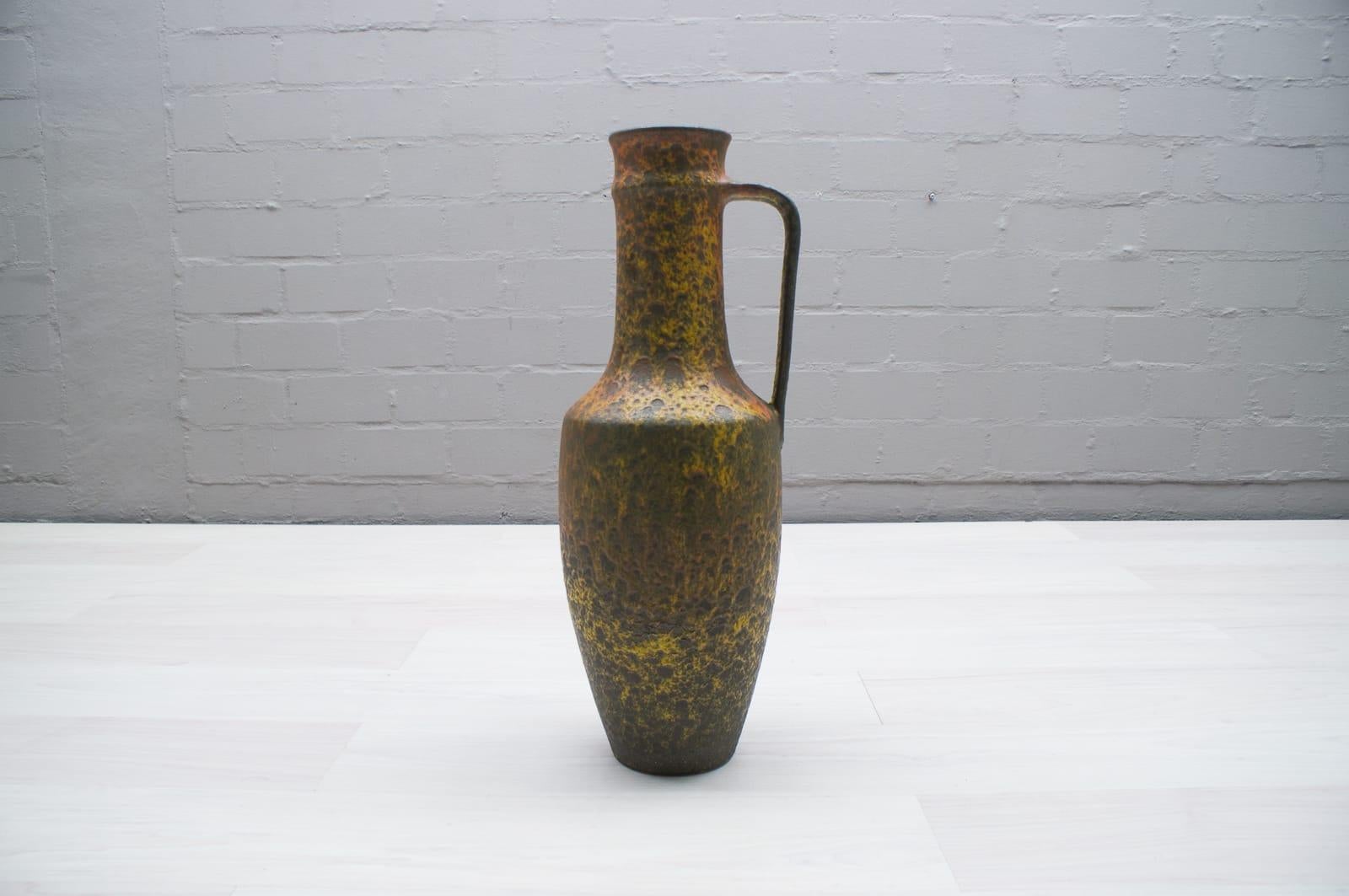 Mid-Century Modern Very Rare Large Floor Fat Lava Vase from Silberdistel, 1960s, Germany