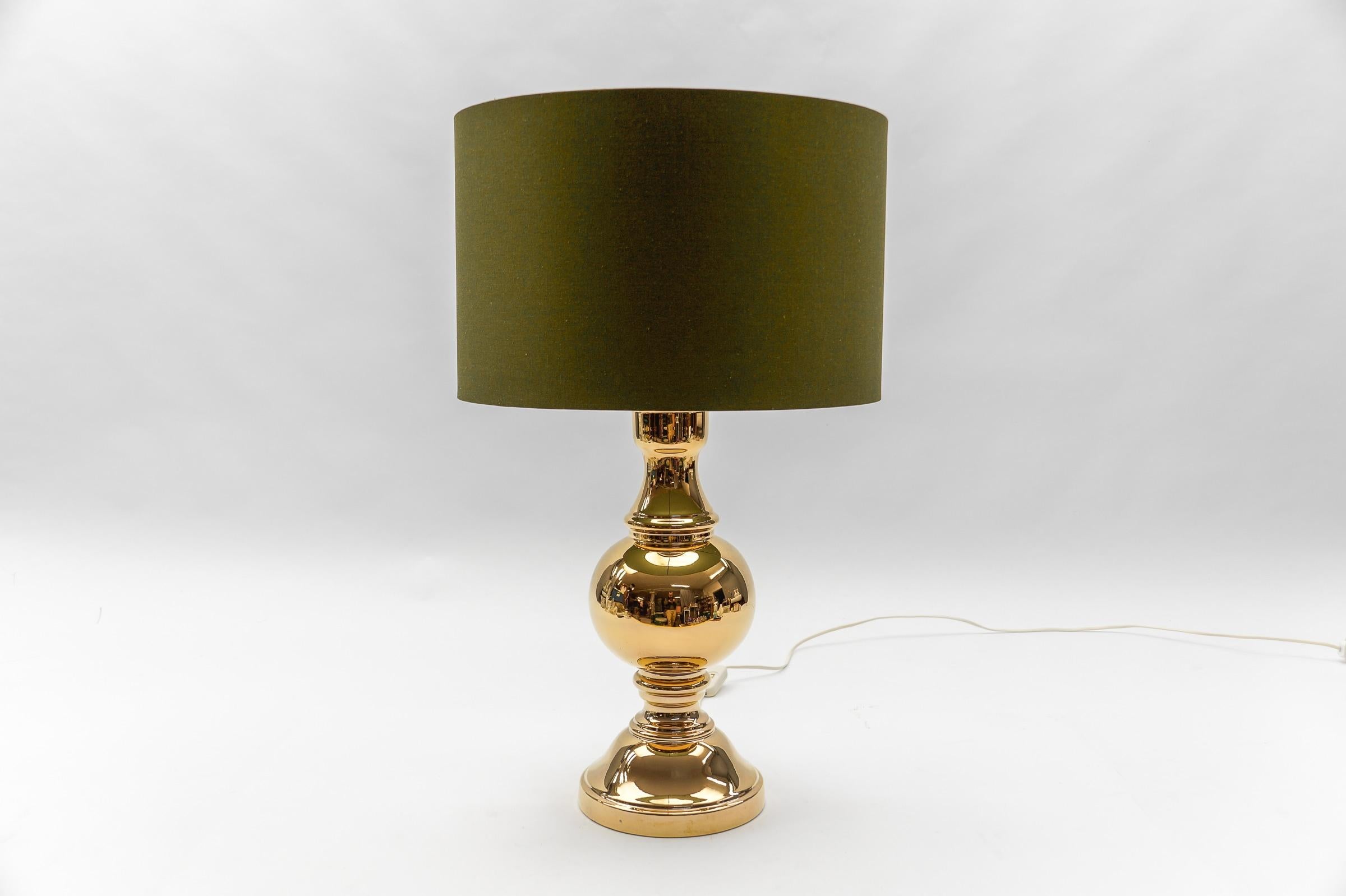 Very Rare Large Golden Ceramic Table Lamp Base, Italy 1960s For Sale 6