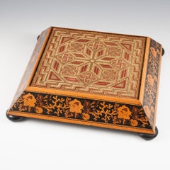 Very Rare Large Tunbridge Ware Tea Pot Stand, 1848-49