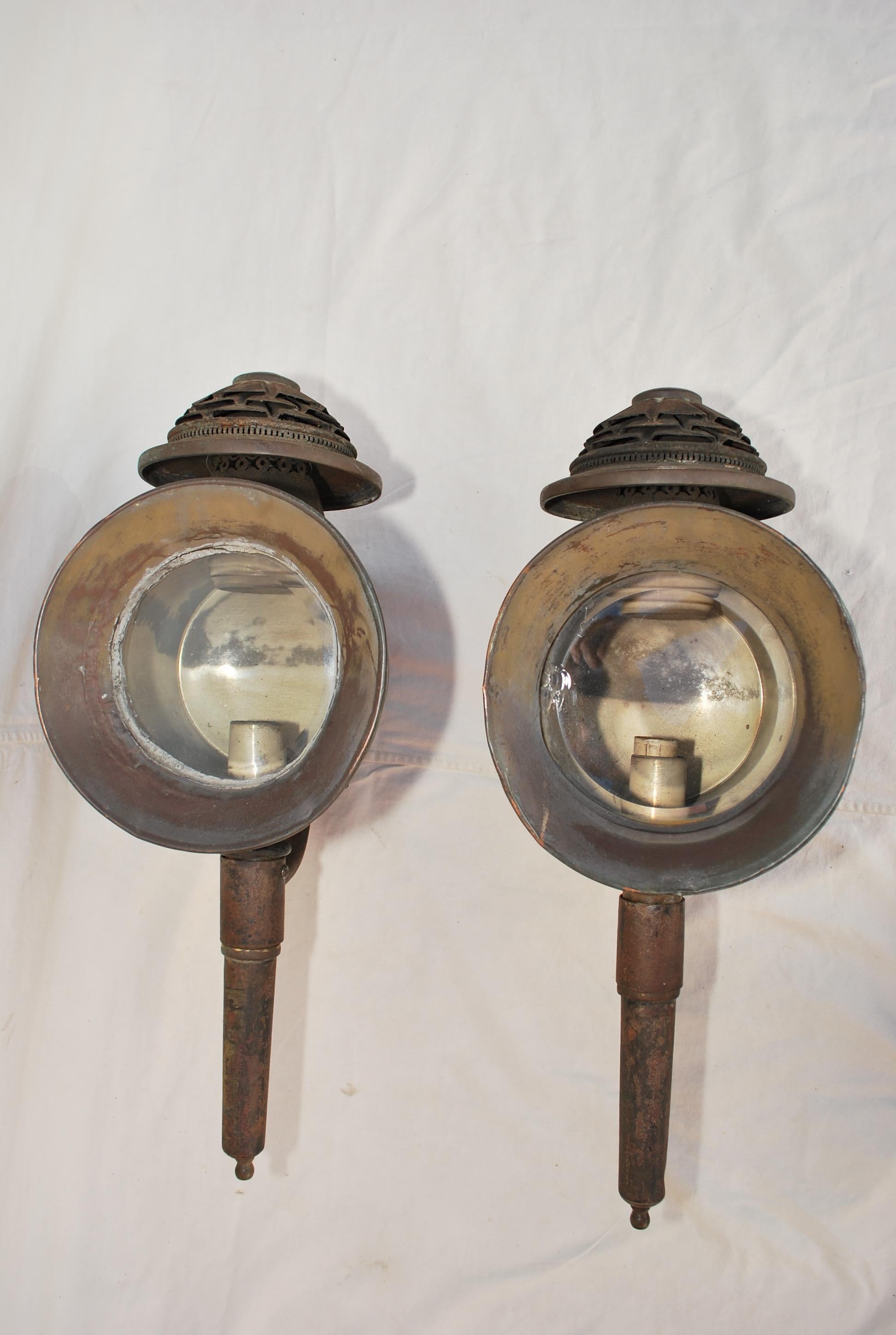 Luces de carroza ( apliques ) muy raras de finales del siglo XVIII en venta 11