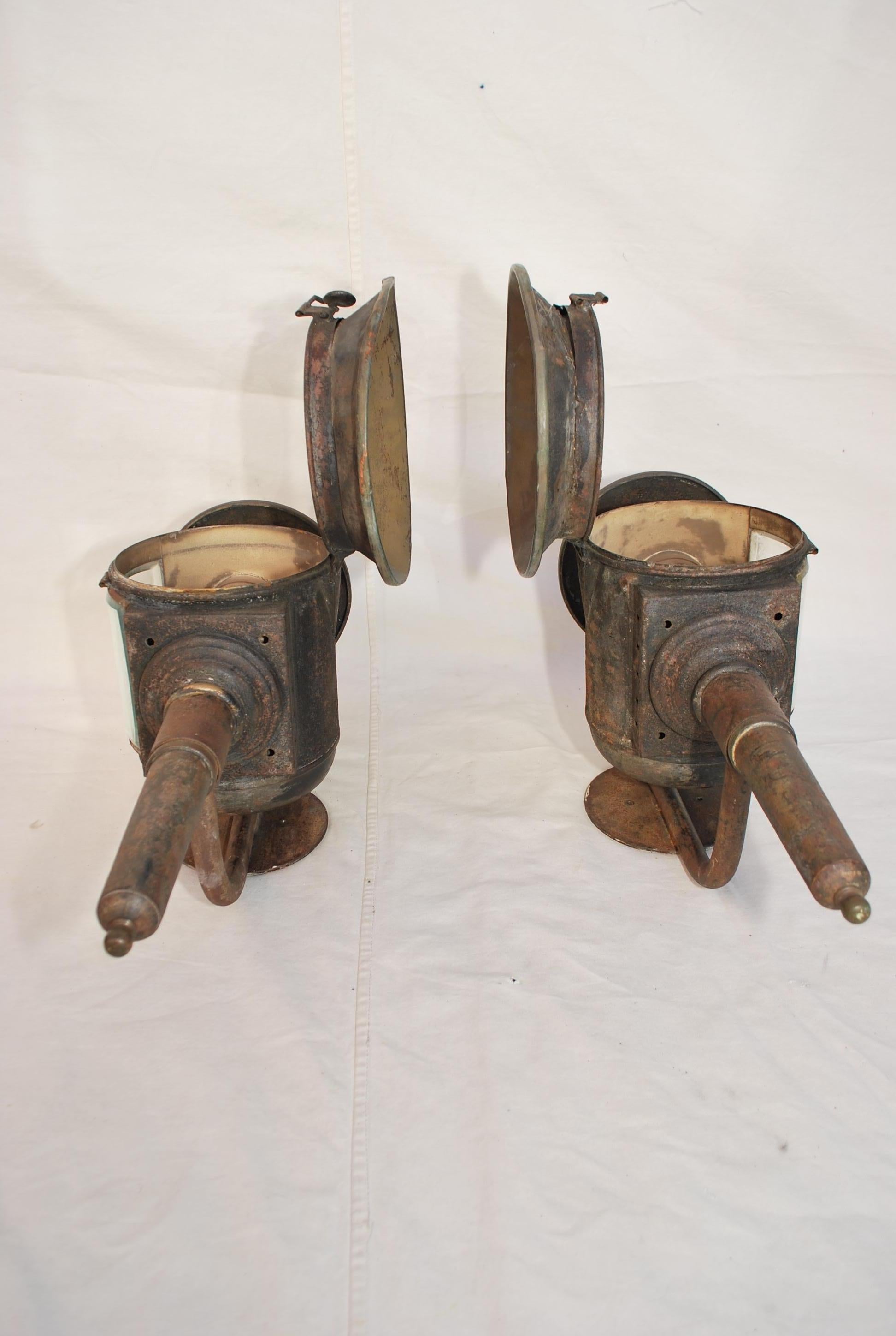 Luces de carroza ( apliques ) muy raras de finales del siglo XVIII Francés en venta