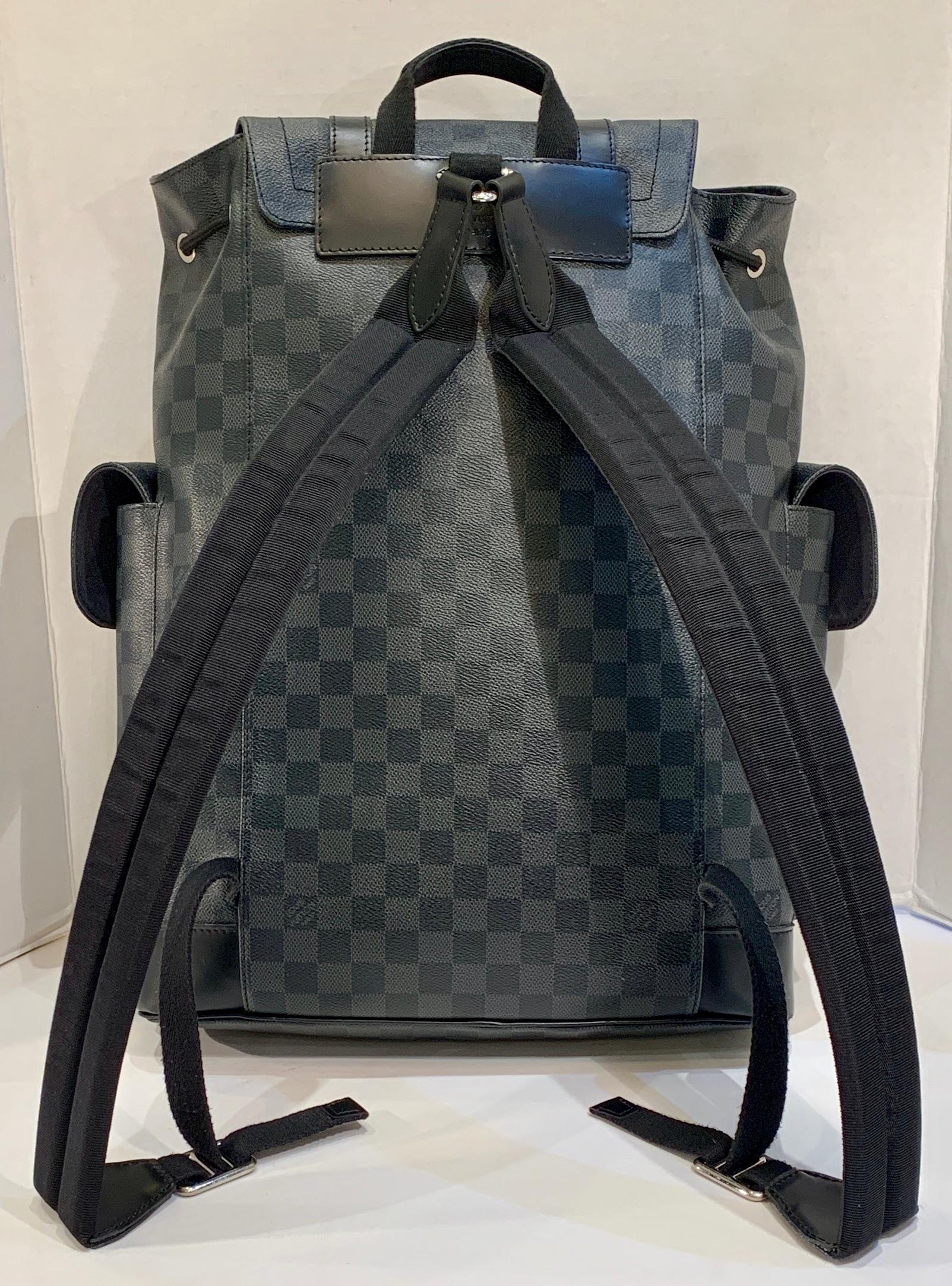 Very Rare Louis Vuitton Special Edition Christopher PM Damier Graphite Backpack  2