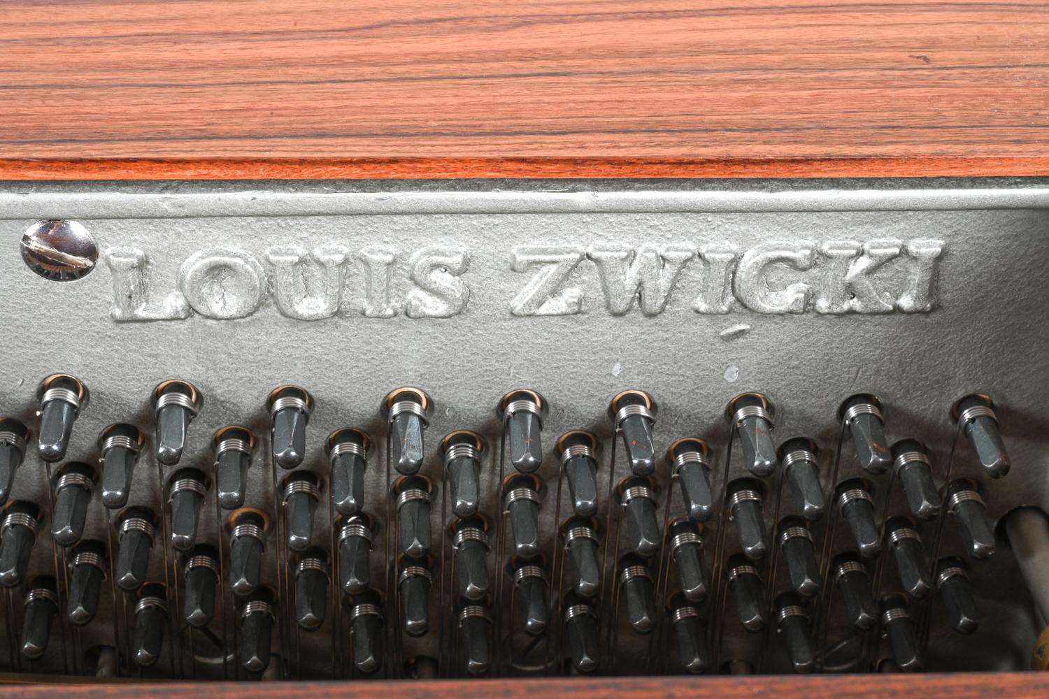 Very Rare Louis Zwicki 85-Key Upright Piano in Rosewood 1