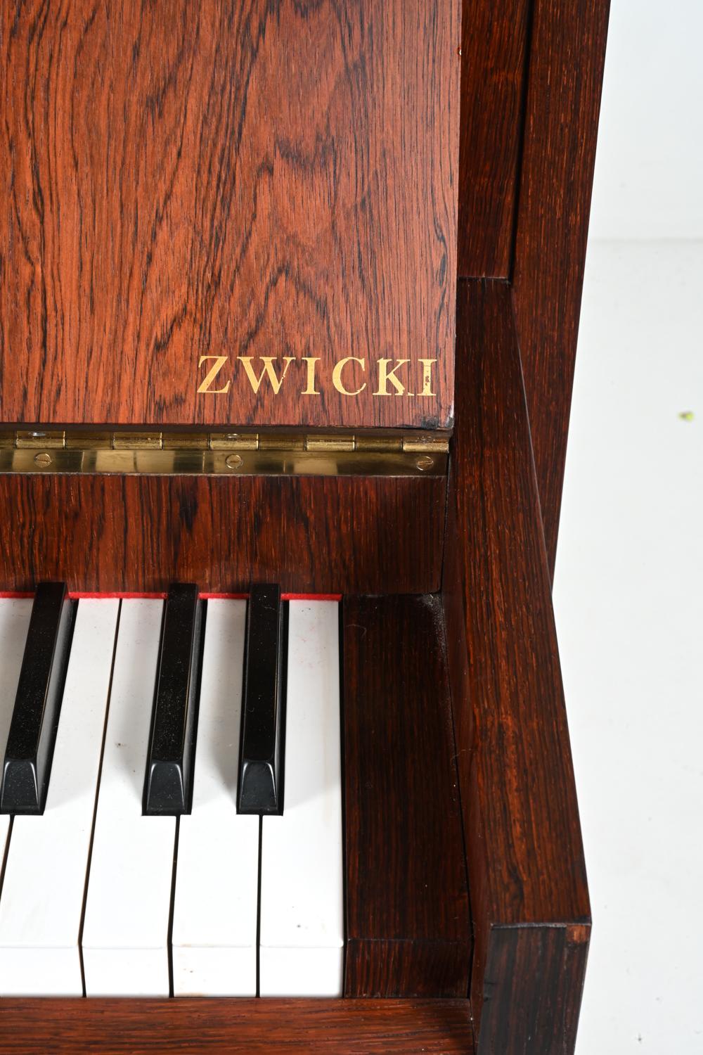 Very Rare Louis Zwicki 85-Key Upright Piano in Rosewood In Good Condition In Norwalk, CT